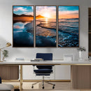 Beach Ocean Sunset on the Sea Wall Art Canvas, Beach Ocean by MyGreatCanvas | Canvas Wall Art Prints | Photo Prints & Wall Decor