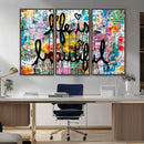 Life Beautiful Art Print - Banksy Graffiti Wall Art Canvas by MyGreatCanvas | Canvas Wall Art Prints | Photo Prints & Wall Decor