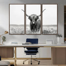 Highland Cow Canvas Wall Art – Majestic Beauty in Black and by MyGreatCanvas | Canvas Wall Art Prints | Photo Prints & Wall Decor
