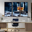Whiskey Ice Wall Art Canvas Print