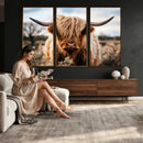 Scottish Cow Longhorn Wall Art Canvas Print