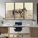 Cowboy Wall Art - Western Horse Canvas Print - Vintage