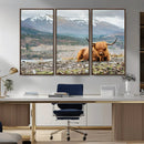 Highland Cow Horn Farm Wall Art Canvas Print