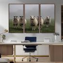 Flock of Sheep in a Mystical Fog – Pastoral Wall Art Canvas by MyGreatCanvas | Canvas Wall Art Prints | Photo Prints & Wall Decor