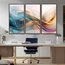 Abstract Flowing Colors Wall Art Canvas Print
