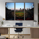 PNC Park Evening Game Triple Canvas Wall Art - Pittsburgh