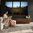 PNC Park Evening Game Triple Canvas Wall Art - Pittsburgh