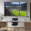 Tottenham Hotspur Stadium Canvas Print, Match Day Triple