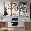Banksy Graffiti Wall Art Canvas Print: Girl Releasing