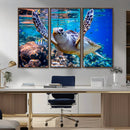 Underwater Sea Turtle Wall Art Canvas Print – Vibrant Ocean