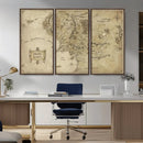 Vintage Middle Earth Map Wall Art Canvas – Lord of the Rings by MyGreatCanvas | Canvas Wall Art Prints | Photo Prints & Wall Decor