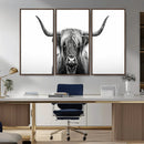 Highland Wall Art Canvas Print – Minimalist Black and White by MyGreatCanvas | Canvas Wall Art Prints | Photo Prints & Wall Decor