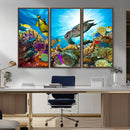 Colorful Coral Reef and Sea Life Turtle Canvas Print, by MyGreatCanvas | Canvas Wall Art Prints | Photo Prints & Wall Decor