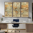 Push Pin World Map Canvas Print – Travel Tracker Wall Art by MyGreatCanvas | Canvas Wall Art Prints | Photo Prints & Wall Decor