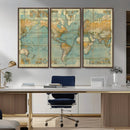 Push Pin World Map Canvas Print – Travel Tracker Wall Art