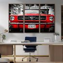 Red Mustang Car Wall Art – Framed Classic Vehicle Canvas by MyGreatCanvas | Canvas Wall Art Prints | Photo Prints & Wall Decor