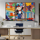 Pop Art Monopoly Man Canvas Wall Art Print - Bold and