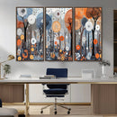 Abstract Winter Landscape Canvas Wall Art Print - Large