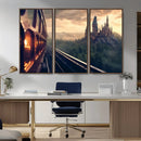 Harry Castle Wall Art Canvas Print, Wizard School Wall Art