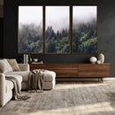 Misty Forest Canvas Wall Art – Serene Triptych Nature Print by MyGreatCanvas | Canvas Wall Art Prints | Photo Prints & Wall Decor