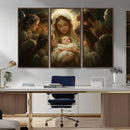 Mary Jesus Canvas Wall Art Print - Madonna and Child with