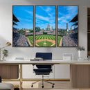 Wrigley Field Chicago Cubs Panoramic Art Multi-Piece Canvas