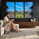 Wrigley Field Chicago Cubs Panoramic Art Multi-Piece Canvas