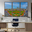 Wrigley Field Chicago Cubs Panoramic Canvas Print –