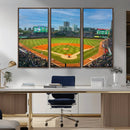 Wrigley Field Chicago Cubs Panoramic Canvas Print –