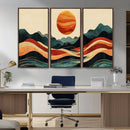 Mountain Triptych Wall Art Canvas Print – Western Nature