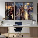 Afro Abstract Jazz Music Wall Art Canvas Print – Colorful