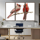 Cardinal Canvas Wall Art - Male and Female Cardinal Print -