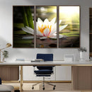 Lotus Flower Wall Art Canvas Print, Water Lily Large Wall