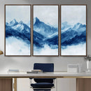 Blue Mountains Wall Art – Framed Snowy Range Canvas Artwork, by MyGreatCanvas | Canvas Wall Art Prints | Photo Prints & Wall Decor