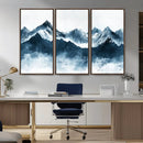 Snowy Peaks Wall Art – Framed Misty Mountain Canvas Artwork by MyGreatCanvas | Canvas Wall Art Prints | Photo Prints & Wall Decor