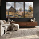 Rustic Autumn Farmhouse Wall Art Canvas Print – Serene