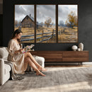 Rustic Autumn Farmhouse Wall Art Canvas Print – Serene
