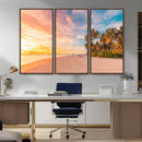 Tropical Beach Wall Art Canvas Print – Framed Palm Trees by MyGreatCanvas | Canvas Wall Art Prints | Photo Prints & Wall Decor