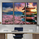Mount Fuji Cherry Blossom Wall Art Canvas Print – Framed by MyGreatCanvas | Canvas Wall Art Prints | Photo Prints & Wall Decor