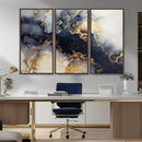 Black Marble Wall Art Canvas Print – Framed Abstract Gold by MyGreatCanvas | Canvas Wall Art Prints | Photo Prints & Wall Decor