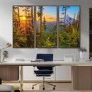 Forest Sunset Wall Art Canvas Print, Glowing Evening Light by MyGreatCanvas | Canvas Wall Art Prints | Photo Prints & Wall Decor
