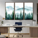 Misty Pine Forest Wall Art, Foggy Mountain Landscape Canvas by MyGreatCanvas | Canvas Wall Art Prints | Photo Prints & Wall Decor