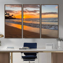 Tropical Beach Wall Art – Framed Sunset Ocean Canvas by MyGreatCanvas | Canvas Wall Art Prints | Photo Prints & Wall Decor