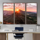 Mountain Sunrise Wall Art – Framed Alpine Ridge Canvas by MyGreatCanvas | Canvas Wall Art Prints | Photo Prints & Wall Decor