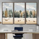 Elk Herd Wall Art – Framed Snowy Forest Canvas Artwork, by MyGreatCanvas | Canvas Wall Art Prints | Photo Prints & Wall Decor