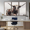 Texas Longhorn Wall Art – Framed Spotted Bull Canvas by MyGreatCanvas | Canvas Wall Art Prints | Photo Prints & Wall Decor