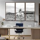 White Horse Wall Art Canvas Print – Framed Woman Rider