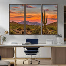 Saguaro Cactus Wall Art Canvas Print – Framed Arizona Sunset by MyGreatCanvas | Canvas Wall Art Prints | Photo Prints & Wall Decor
