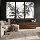 Black and White Palm Wall Art Canvas Print – Framed