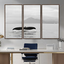 Whale Tail Wall Art – Framed Black White Ocean Canvas by MyGreatCanvas | Canvas Wall Art Prints | Photo Prints & Wall Decor
